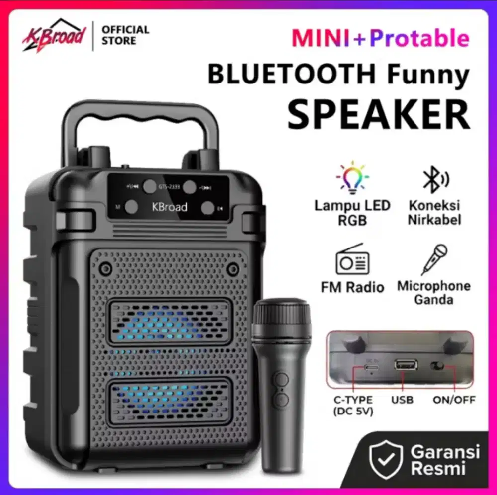 SPEAKER MINI BLUETOOTH KARAOKE + MIC (NEW)