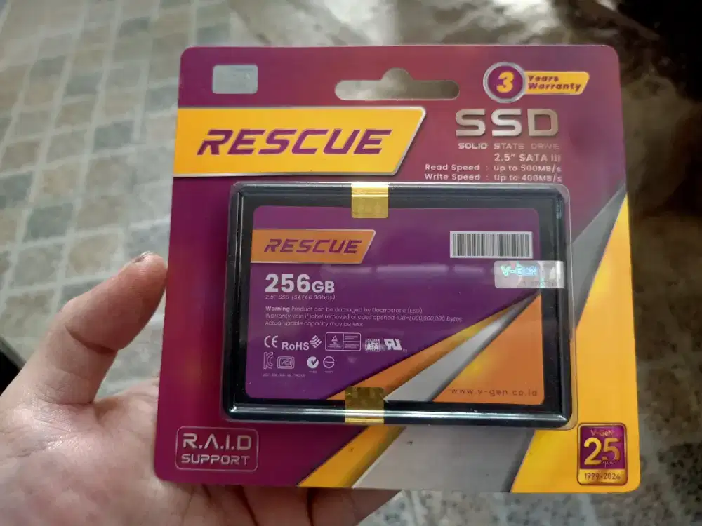 Ssd V-Gen Rescue ori 256gb segel.