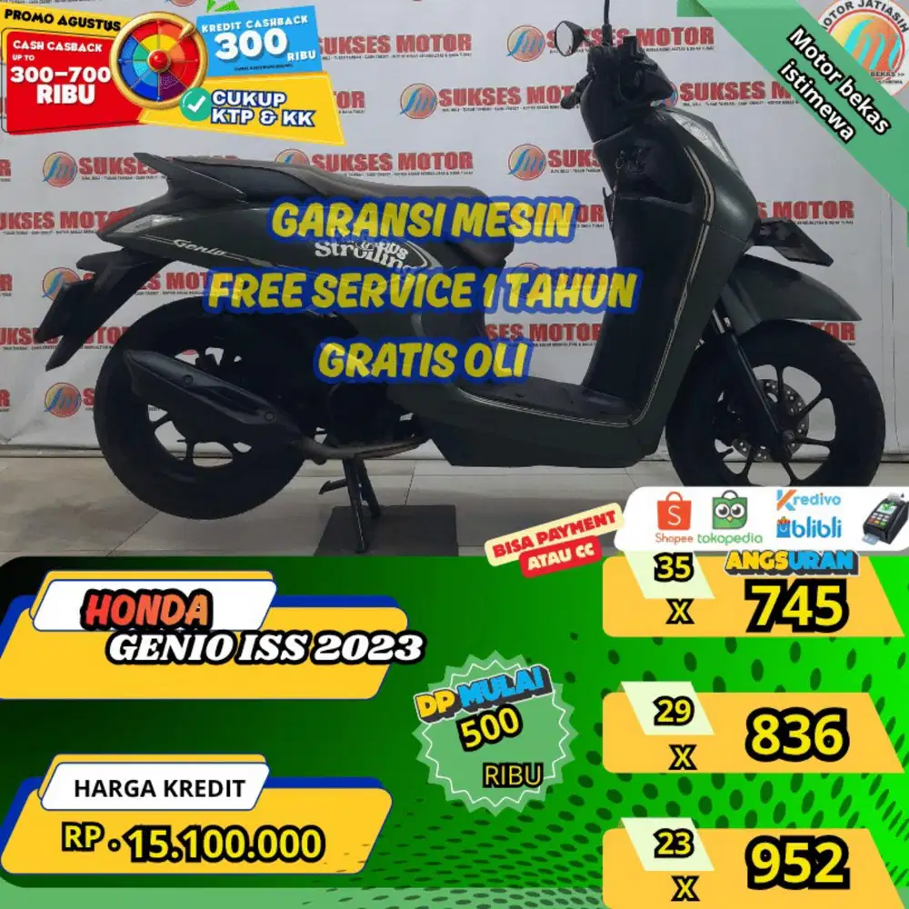 HONDA GENIO ISS 2023 BISA PAYMENT SPYLATER KREDIVO &CC (SUKSESMOTOR)