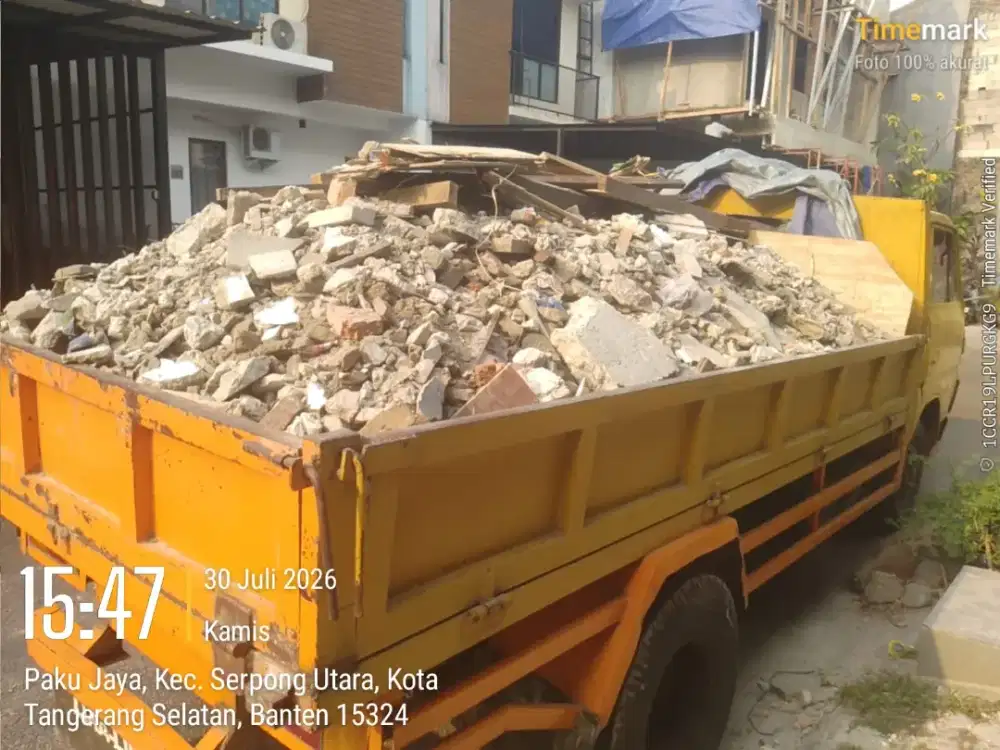 Jasa angkutan puing sampah proyek
