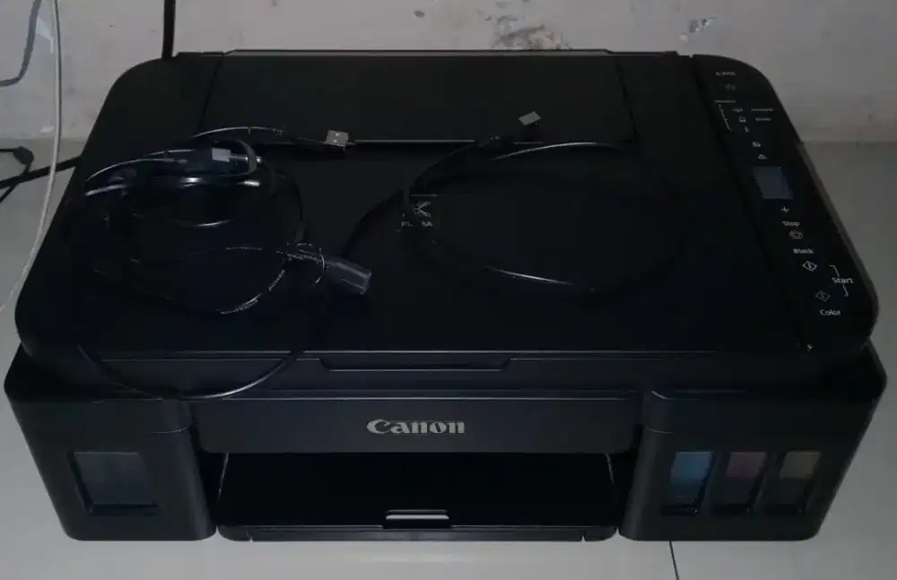 Canon G3010 Wi-Fi Bisa scaner foto copy siap pakai hasil hitam doang