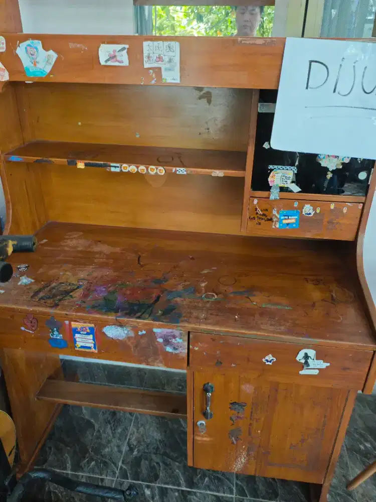 Jual meja belajar anak kayu