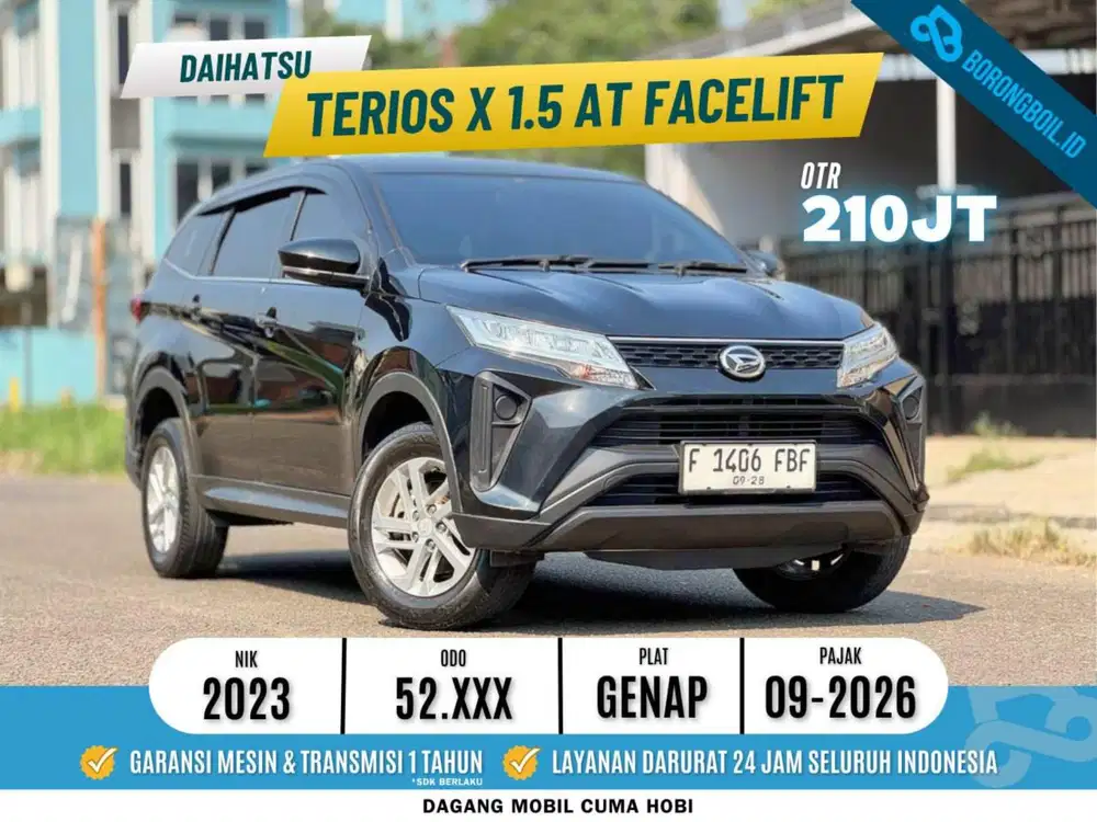 Terios X 1.5 AT 2023 Facelift Hitam
