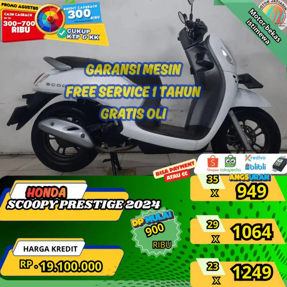 HONDA SCOOPY PRESTIGE 2024 PAYMENT SPYLATER KREDIVO &CC (SUKSESMOTOR)
