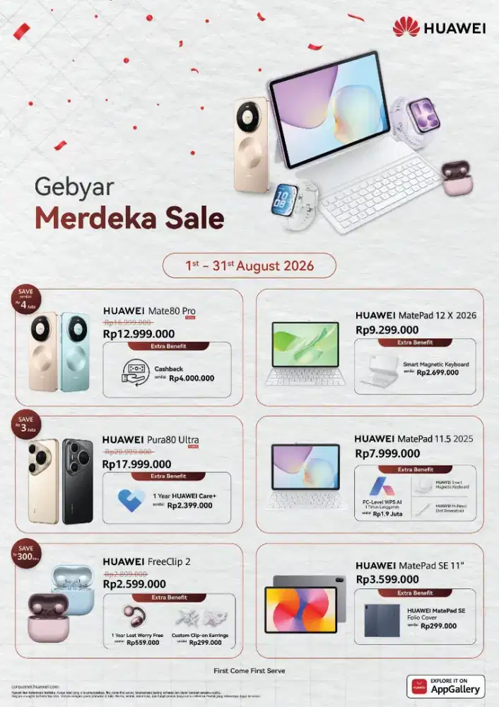 Promi Smartphone & Tablet HUAWEI Agustus 2026