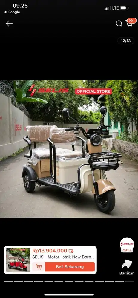Sepeda listrik roda tiga
