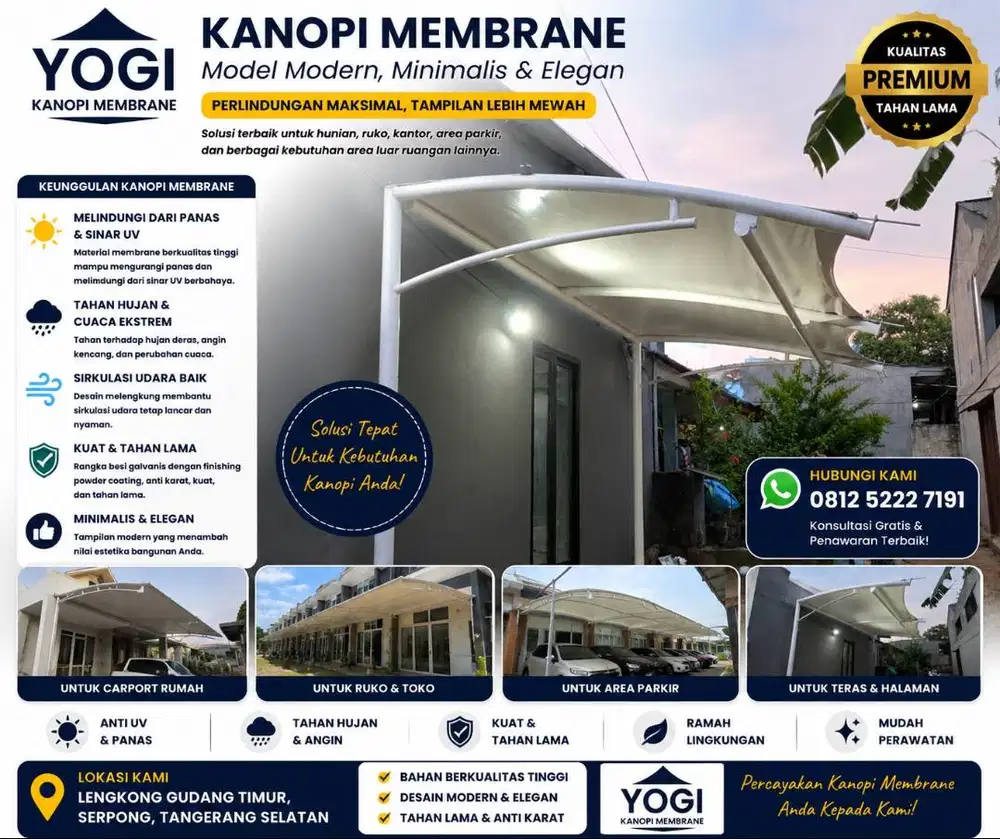 Promo Jasa Pasang Kanopi Membrane, Harga Mulai Terjangkau