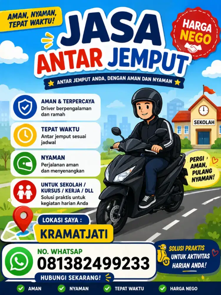 Jasa antar jemput bisa nego