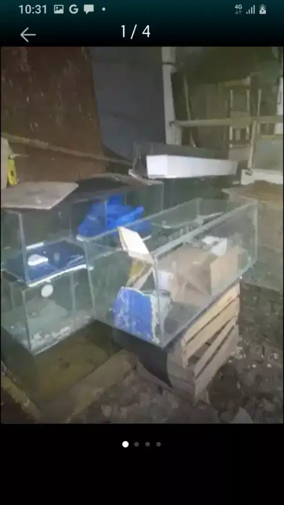 Aquarium borongan murah ada 8 bonus mesin kran dan paralon bsa barter