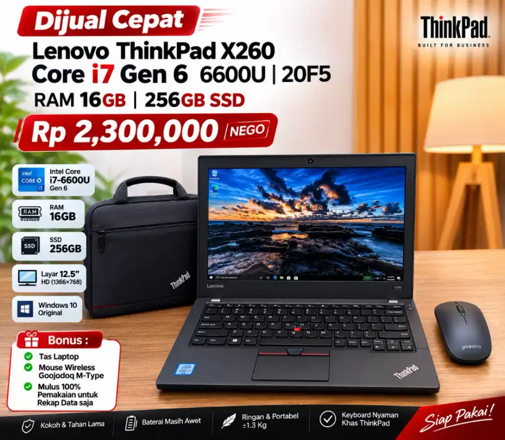 Lenovo Thinkpad X260 i7 Gen 6
