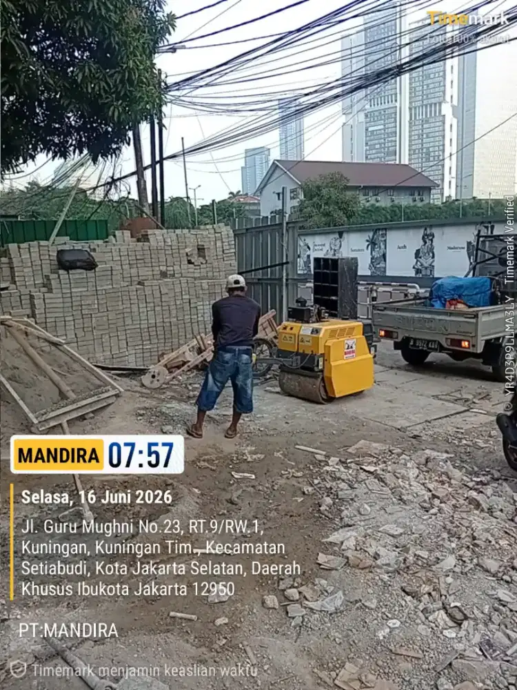 Stemper kodok mesin roller 2ton genset 5000watt