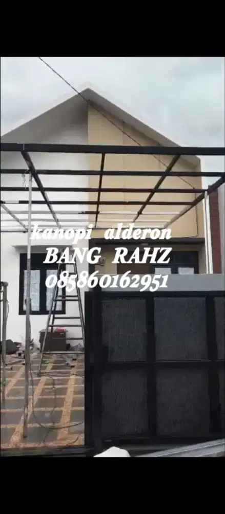 Kanopi alderon rangka besi hollow galvanis