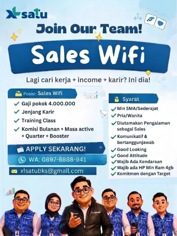 Dibutuhkan sales provider pengalaman.