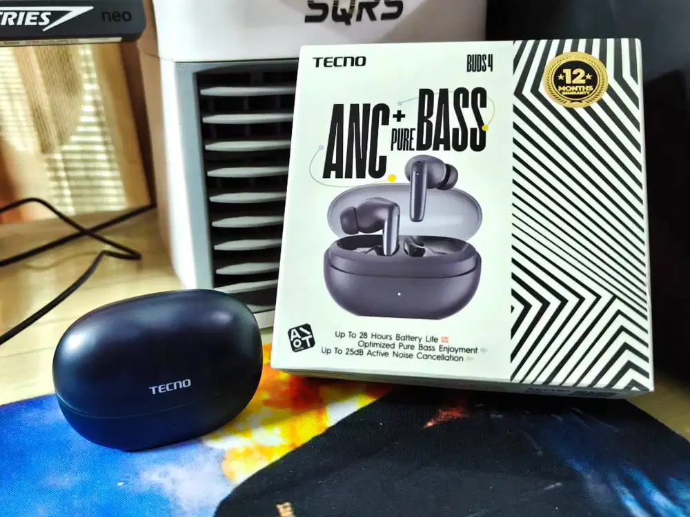TECNO TWS Buds 4 - Dual Mic ENC, ANC Noise Cancellation Fullset Second