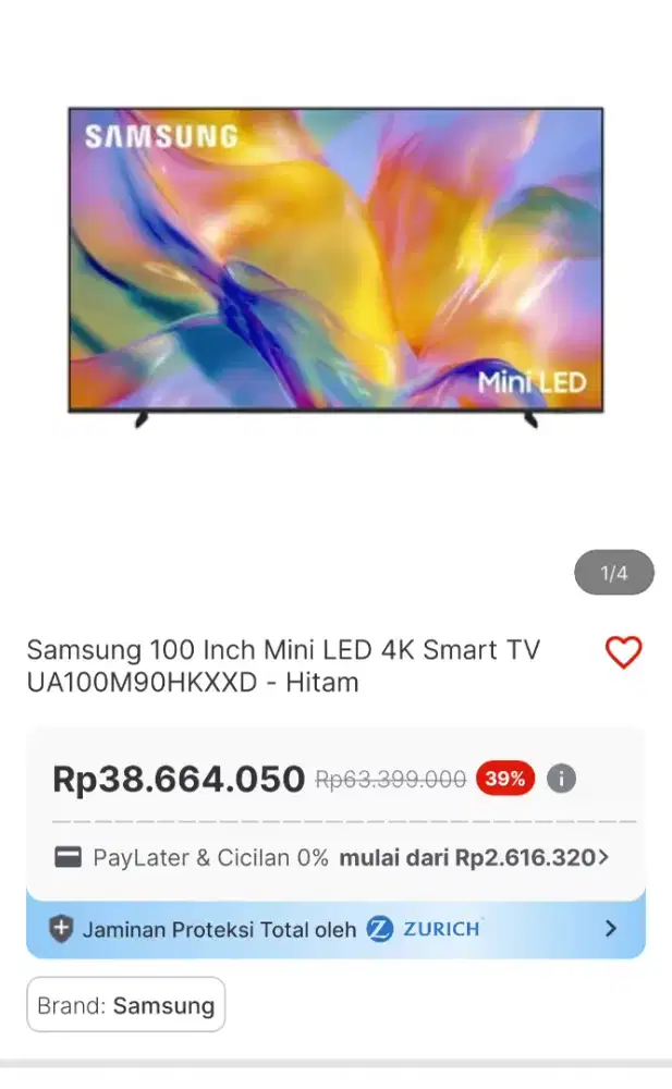 Tv samsung 100inch miniled terbaru