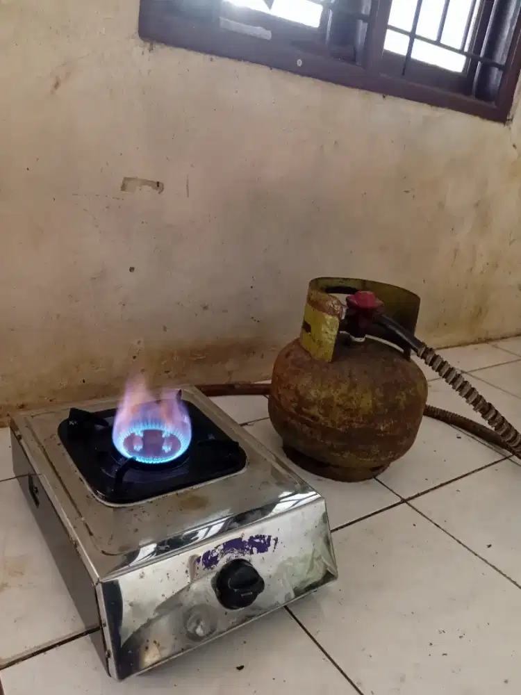 Kompor Rinnai 1 tungku sepaketan lengkap siap pake