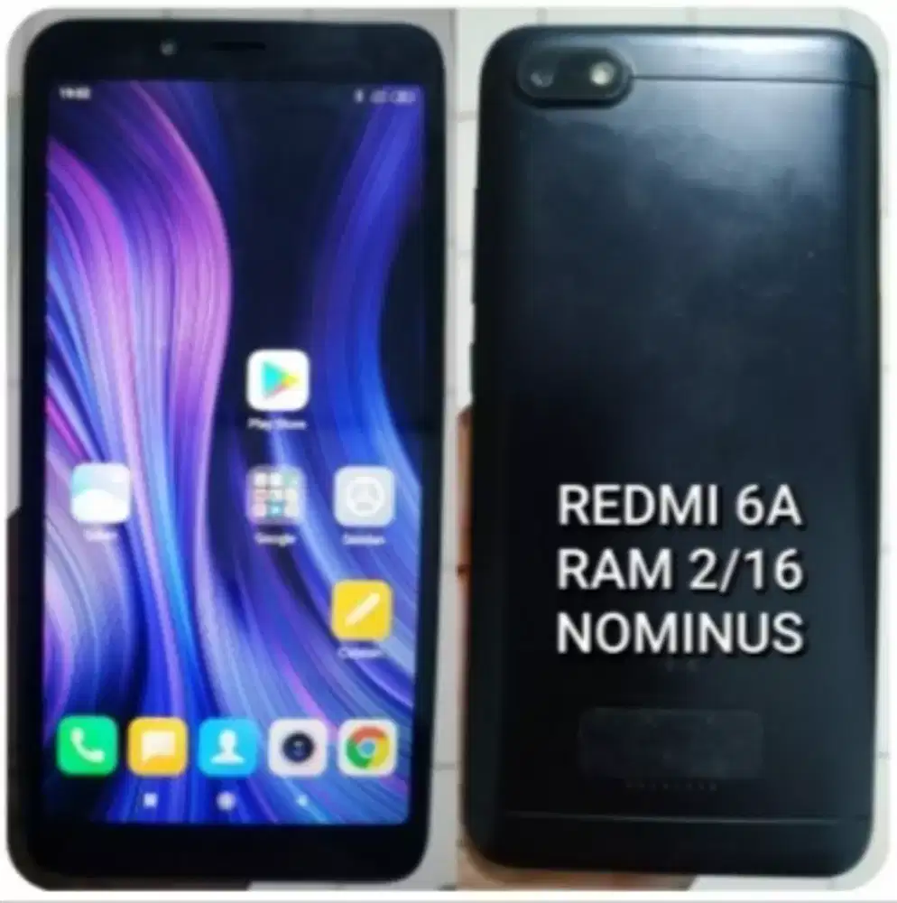 Redmi 6A RAM 2/16 mulus normal batangan backdoor hitam cod kranji