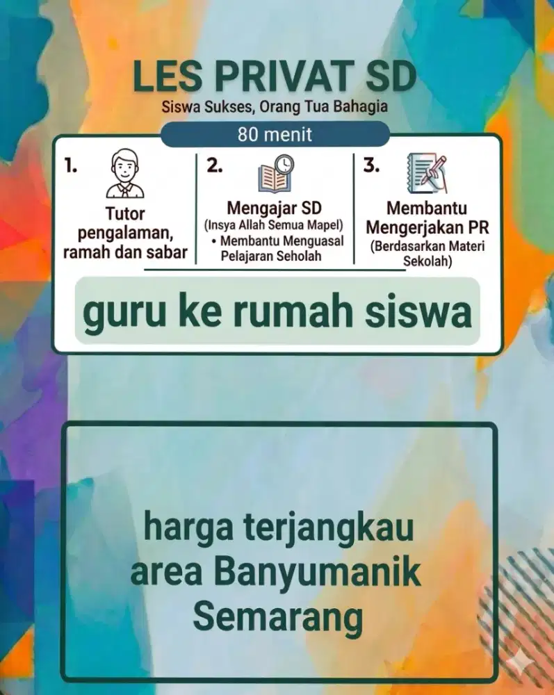 Les Privat  SD dan TK Banyumanik