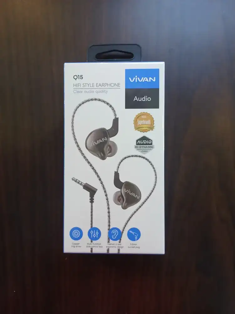 VIVAN Q15 Headset Wired Hifi Style Earphone Clear Audio Quality