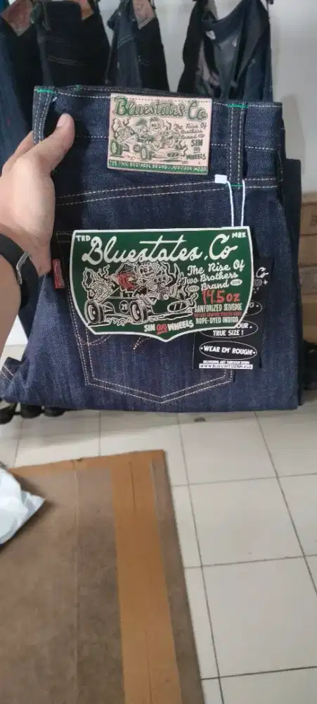 Blue States Denim Green Roadster 14,5 Oz