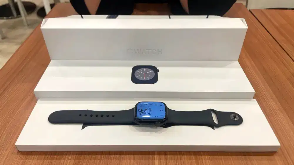 Apple Watch Series 8 41mm Midnight Resmi iBox ID/A Fullset Mulus COD