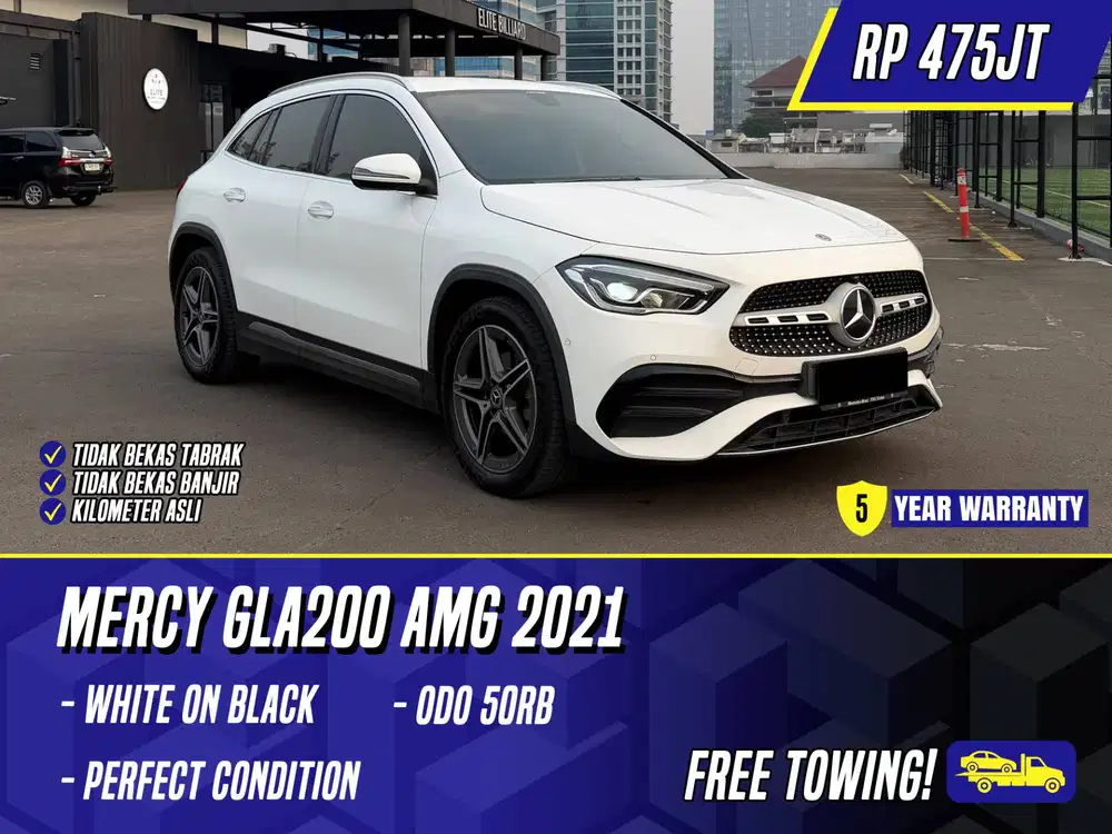 Mercedes Benz GLA200 AMG 2021 White on Black Putih Mercy GLA 200