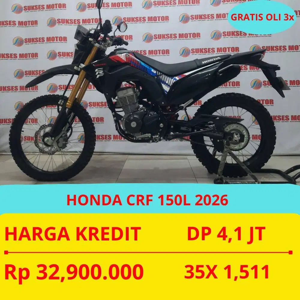 HONDA CRF 150L 2026 DP MURAH 4,1 JUTA GUYSS