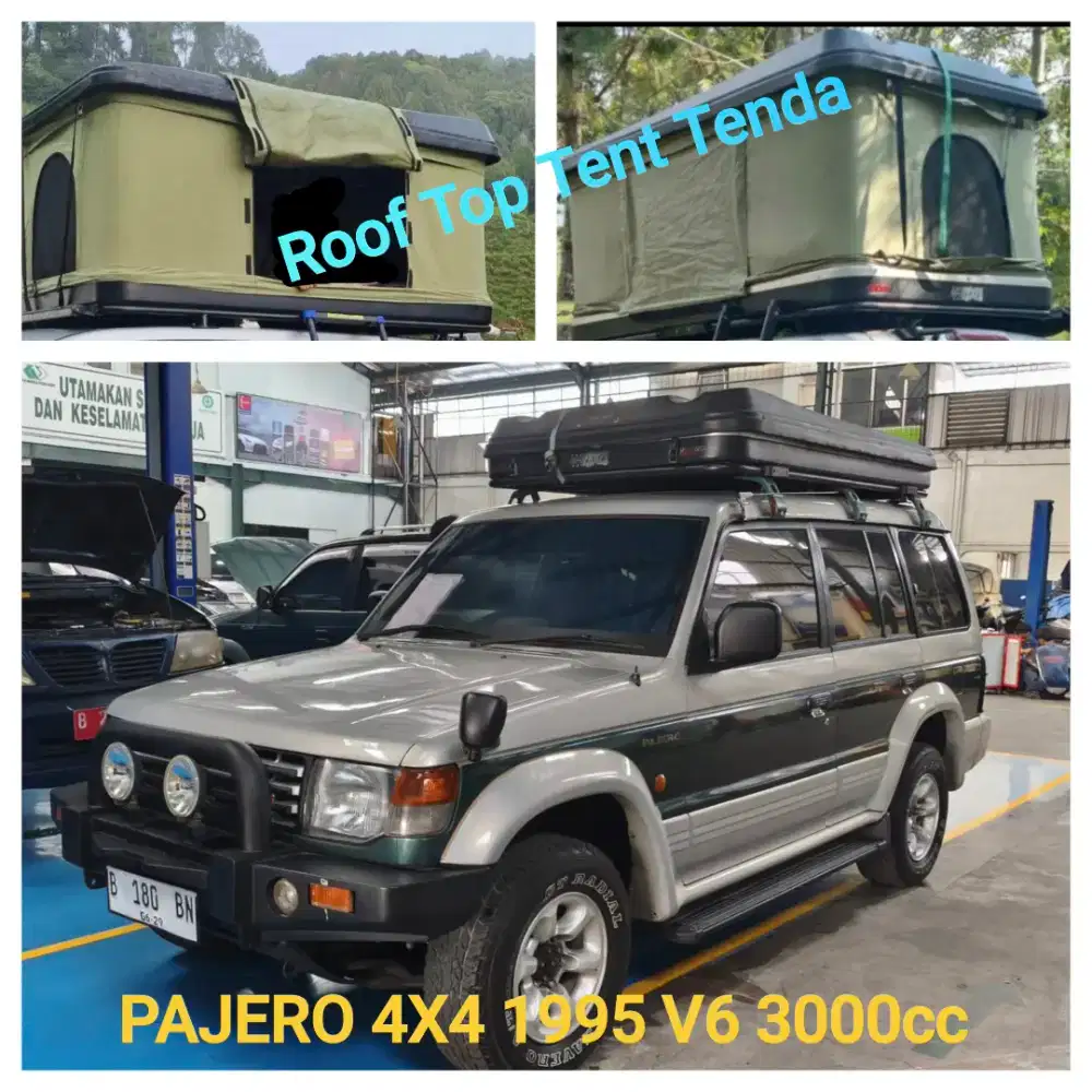 4x4 Mitsubishi Pajero V6 3000cc Pertalite MT 1995 +Tenda Roof Top Tent