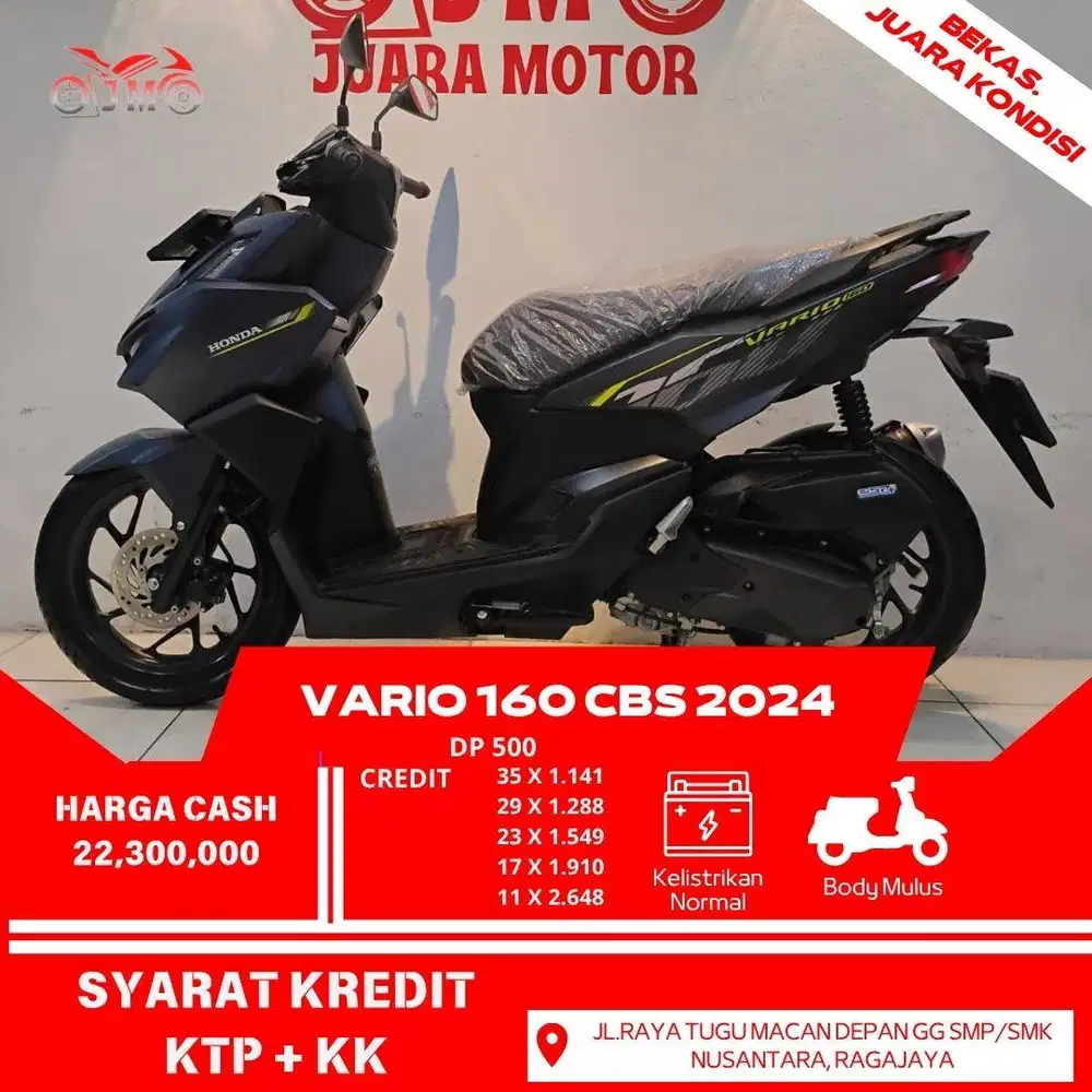 VARIO 160 CBS 2024 DP MULAI 500 RB PROSES MUDAH DAN CEPAT DIBANTU ACC