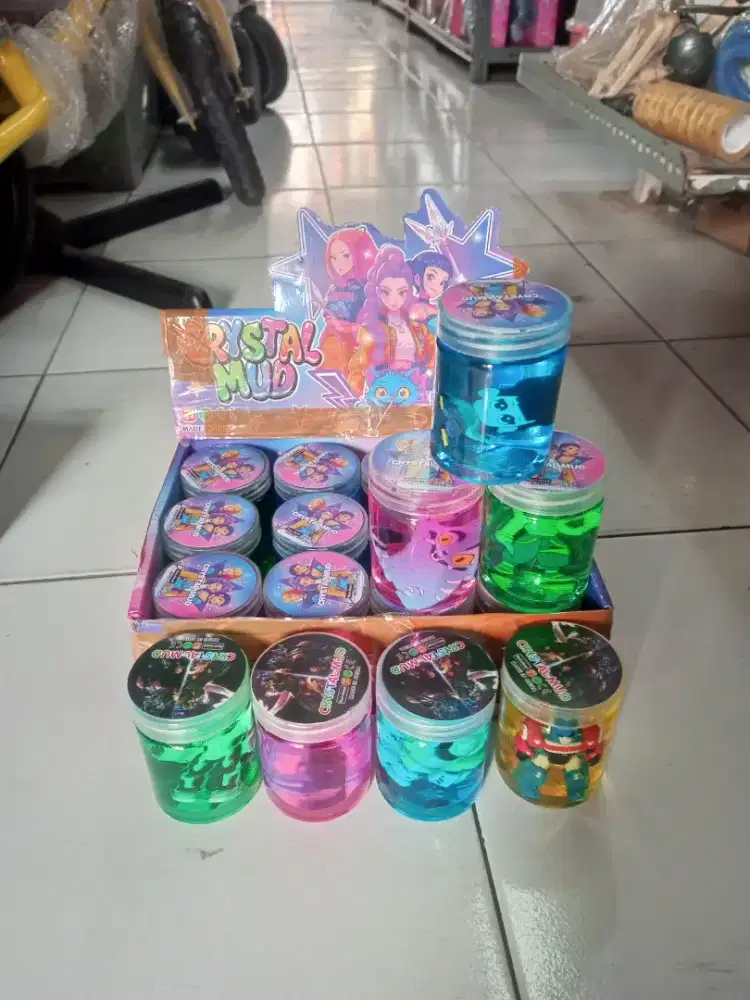 Mainan anak slime crystal mud