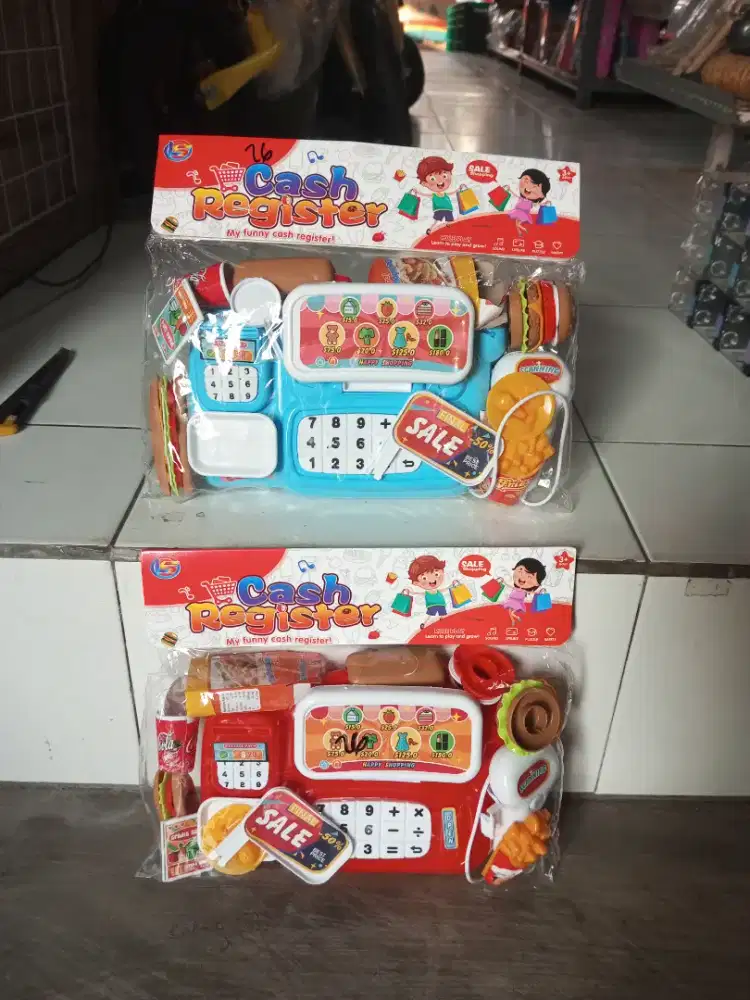 Mainan anak cash register baterai