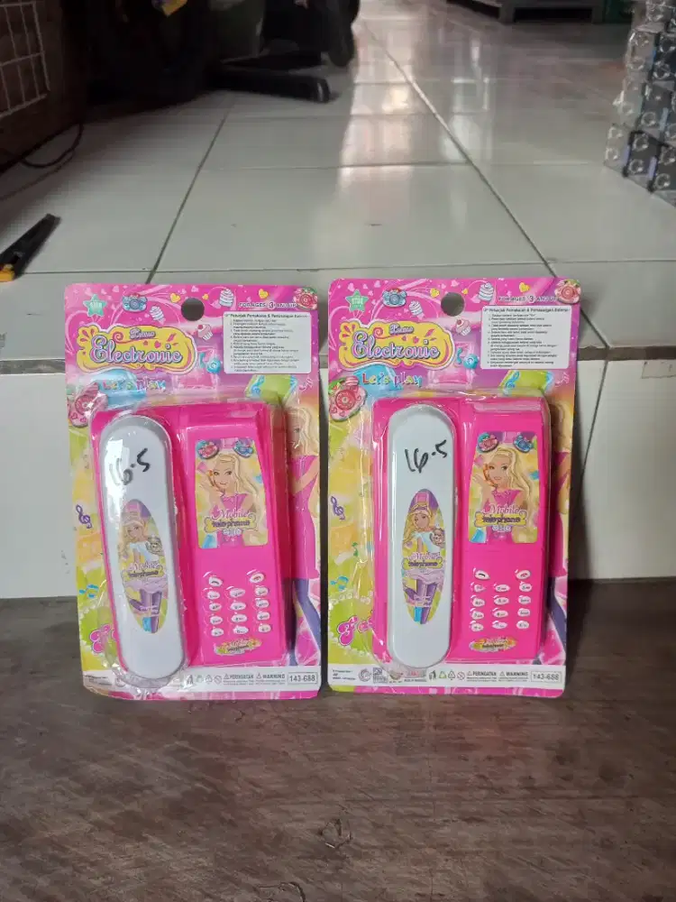 Mainan anak Telephone Barbie baterai