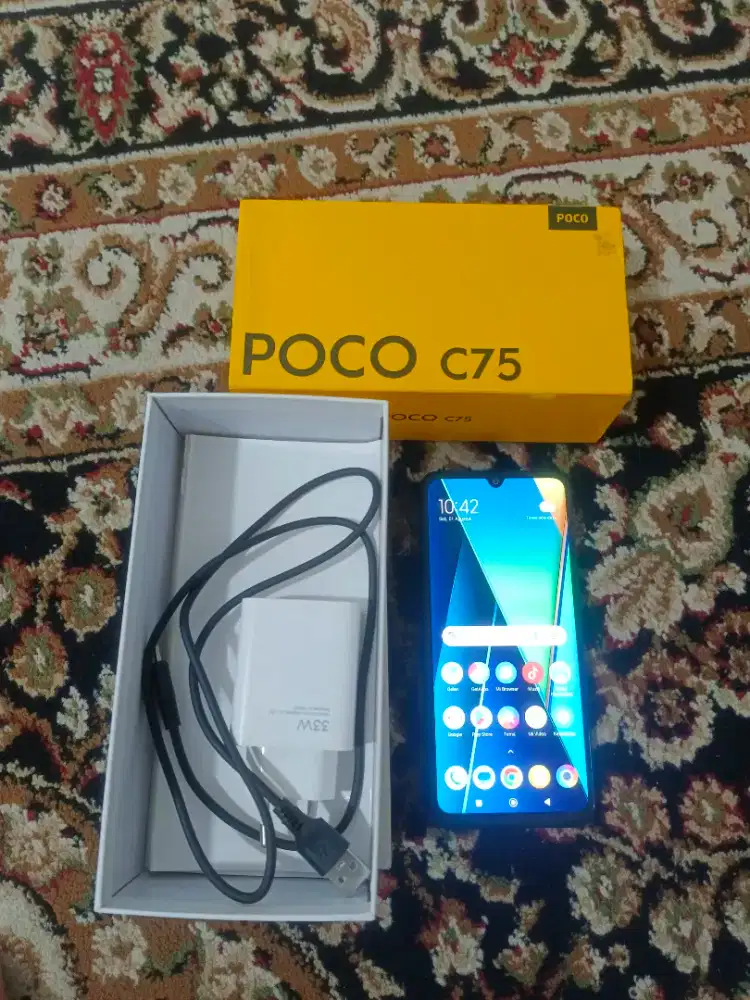 Handphone Poco C75 8/256 Fullset Gres