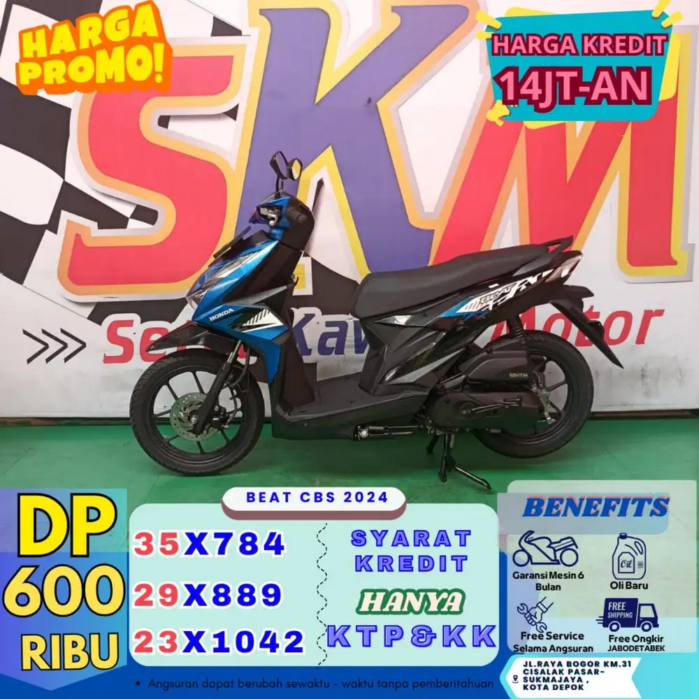 DP 500 bawa pulang Honda Beat deluxe Cash Credit