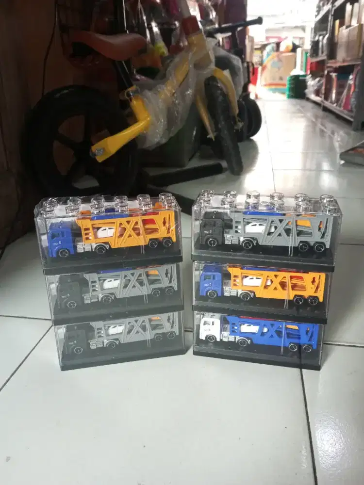 Mainan anak diecast truk Towing akrilik