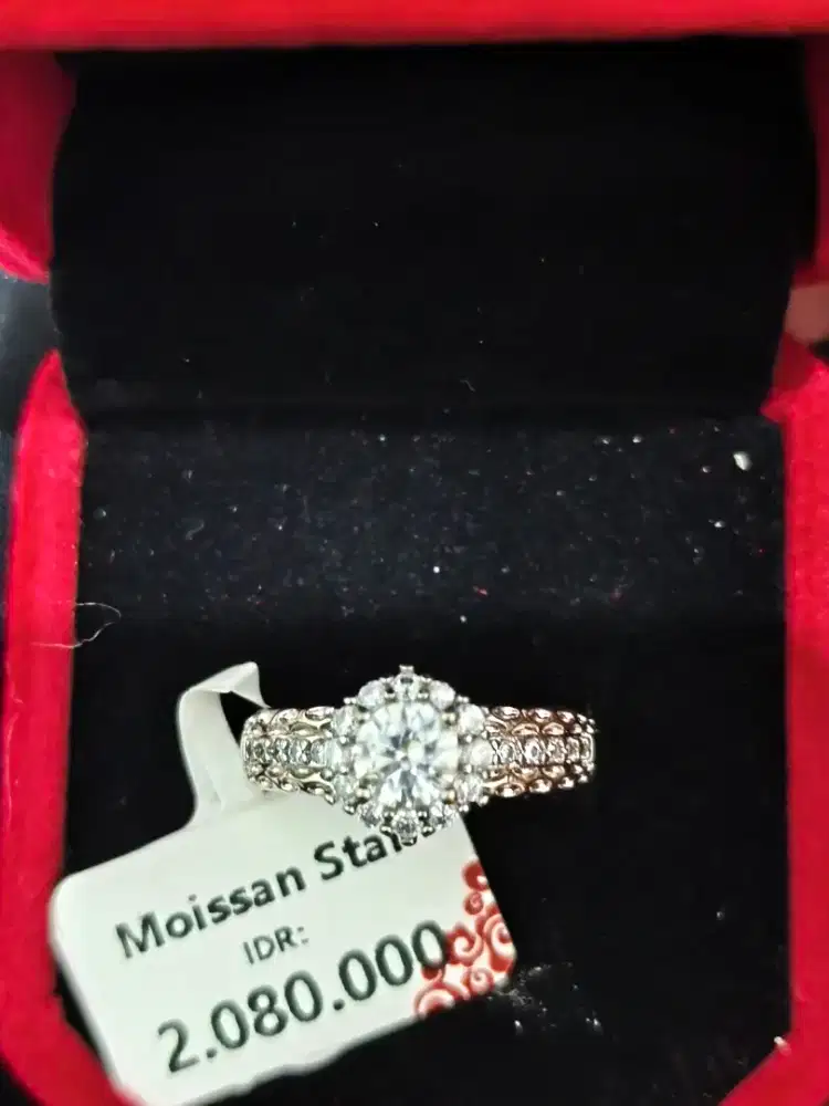 Cincin Berlian Moissanite GRA