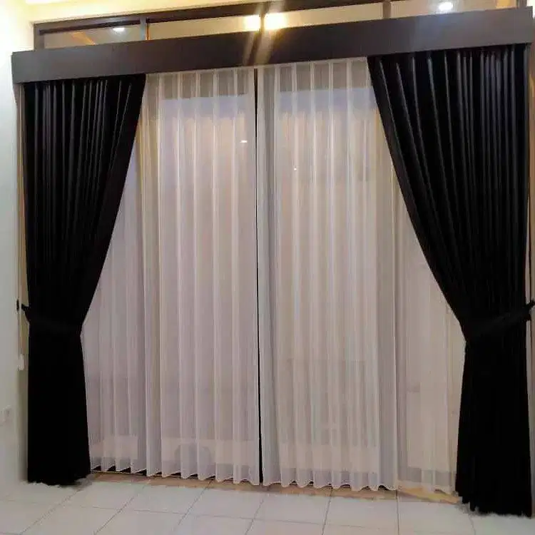Grosir Gorden Blackout Pasang Skat Klinik Hordeng Pintu Gordyn Vitrase