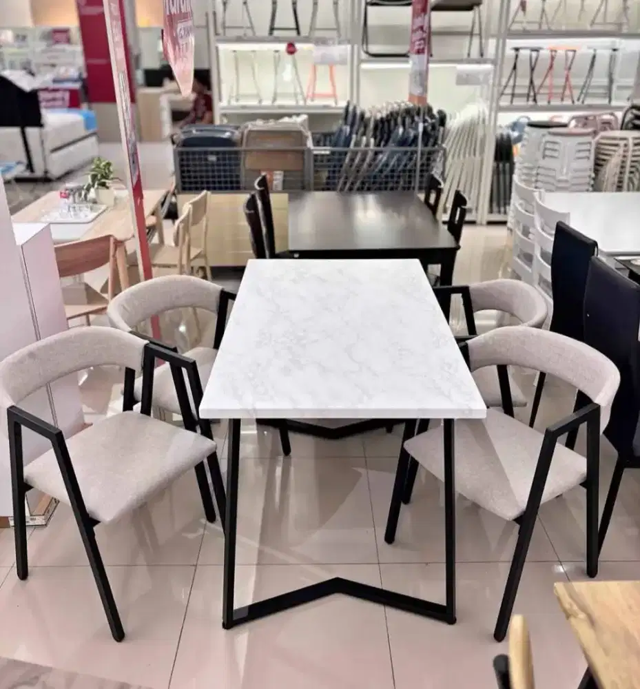 MEJA MAKAN SET HARPER MURAH MINIMALIS