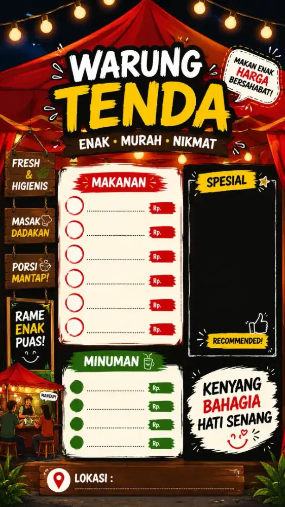 Lowongan Karyawan Warung Tenda