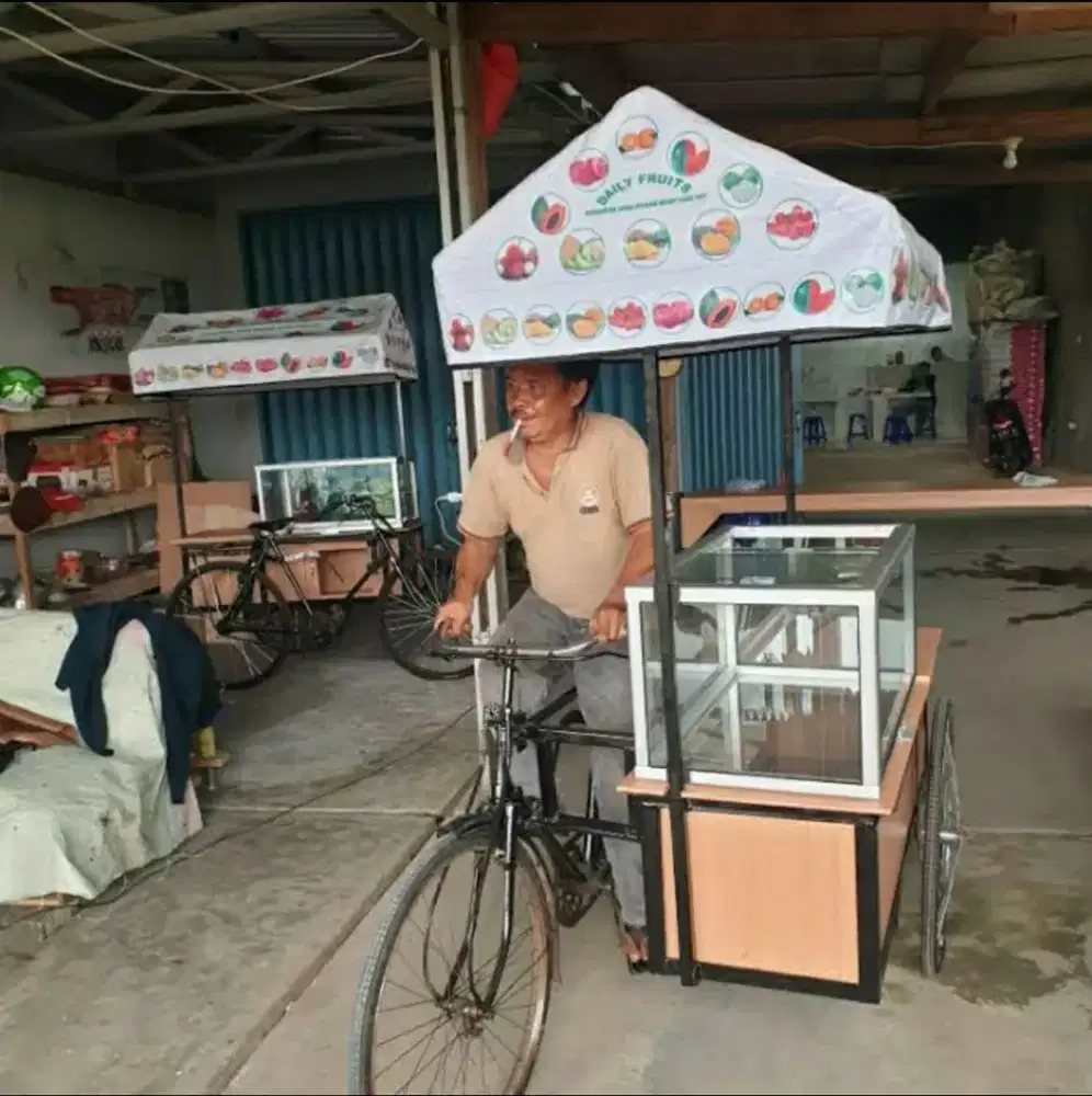 Becak Sepeda Ontel- serbaguna U Jualan dan Dekorasi (COD Kota BOGOR)