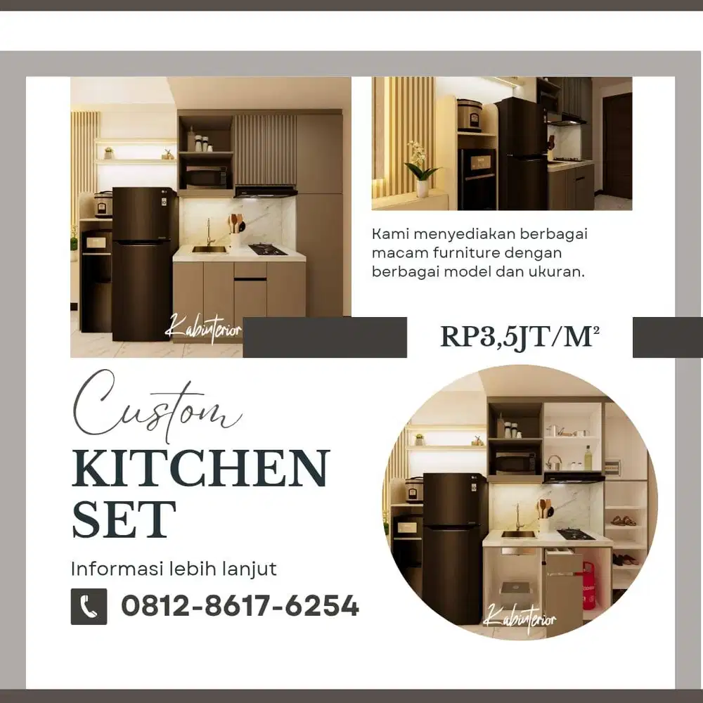 Custom Kitchen Set Minimalist HPL Luar-Dalam