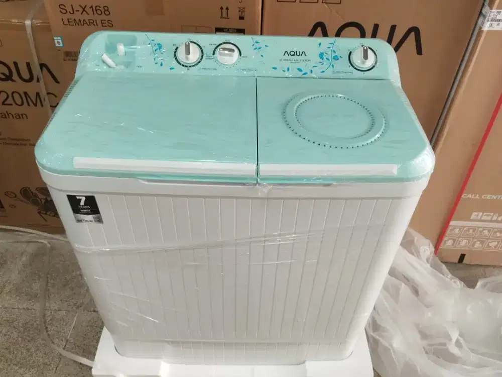 Mesin cuci Aqua 2 tabung 9kg garansi 7 tahun