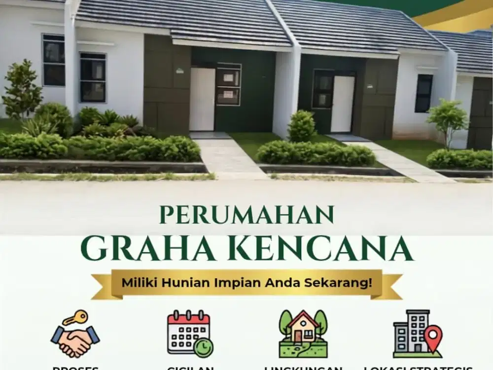 Graha kencana rumah Subsidi siap huni hanya 100 meter dari jalan raya