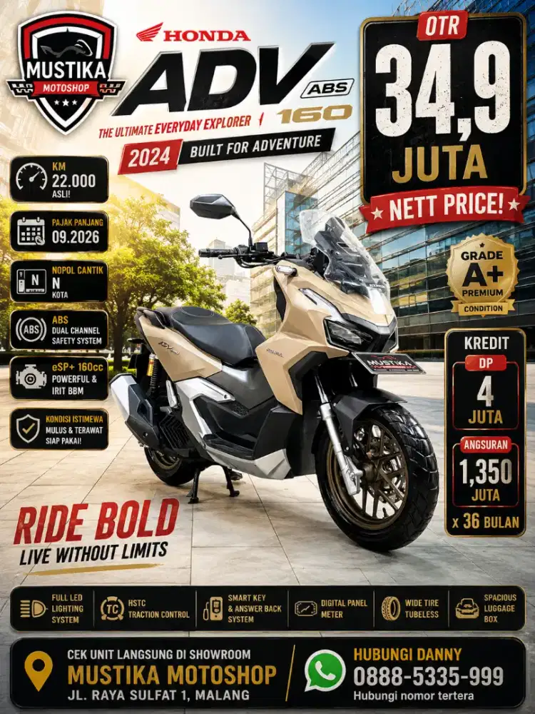 Honda ADV 160 ABS 2024. N Malkot. DANNY Mustika Sulfat