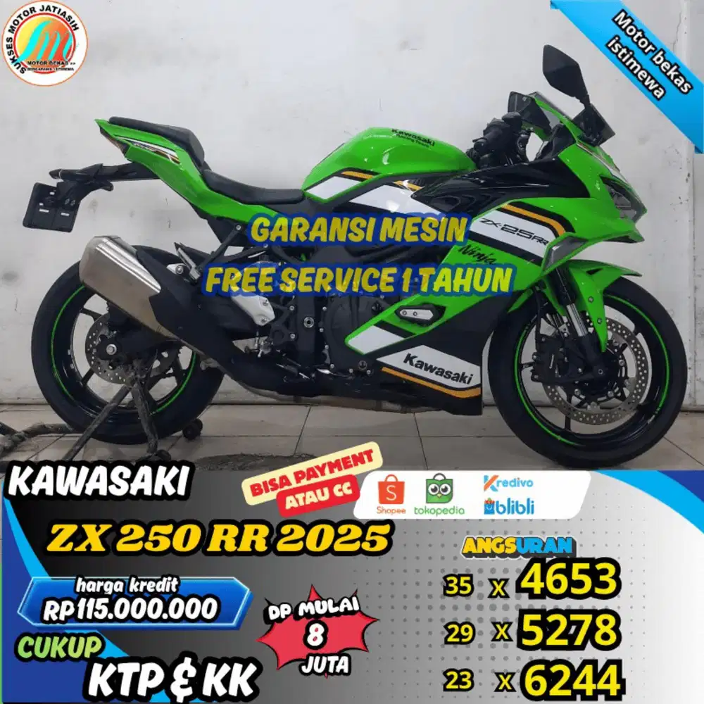 KAWASAKI ZX 25RR 2025 PAYMENT PAYLATER CC & KREDIVO(SUKSESMOTOR)