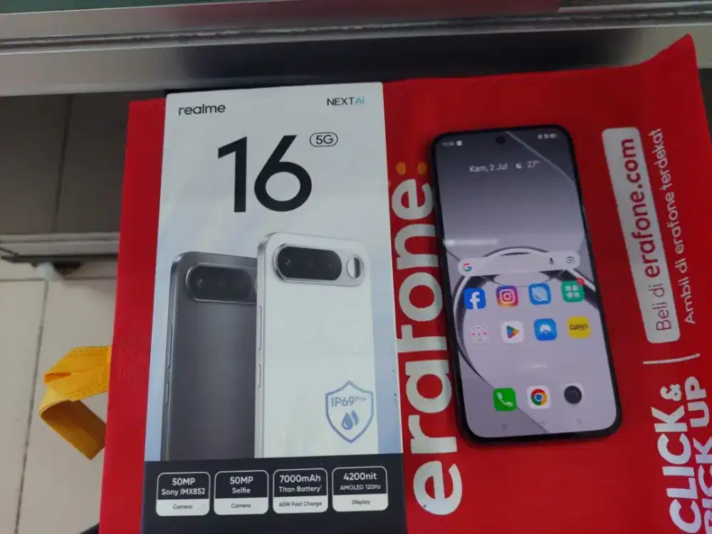 Realme 16 5G ram 12/256 GB 3 BLN pake mulus no minus lengkap ori