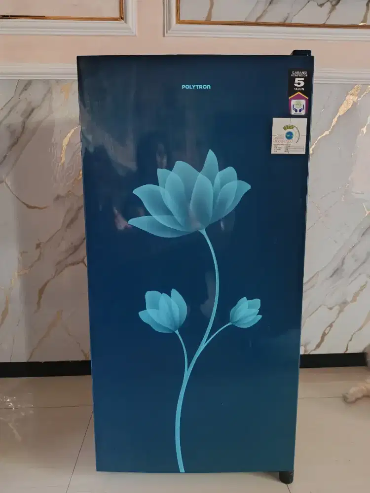 Kulkas Polytron Belleza 1 Pintu Biru Mulus (Garansi 2028)