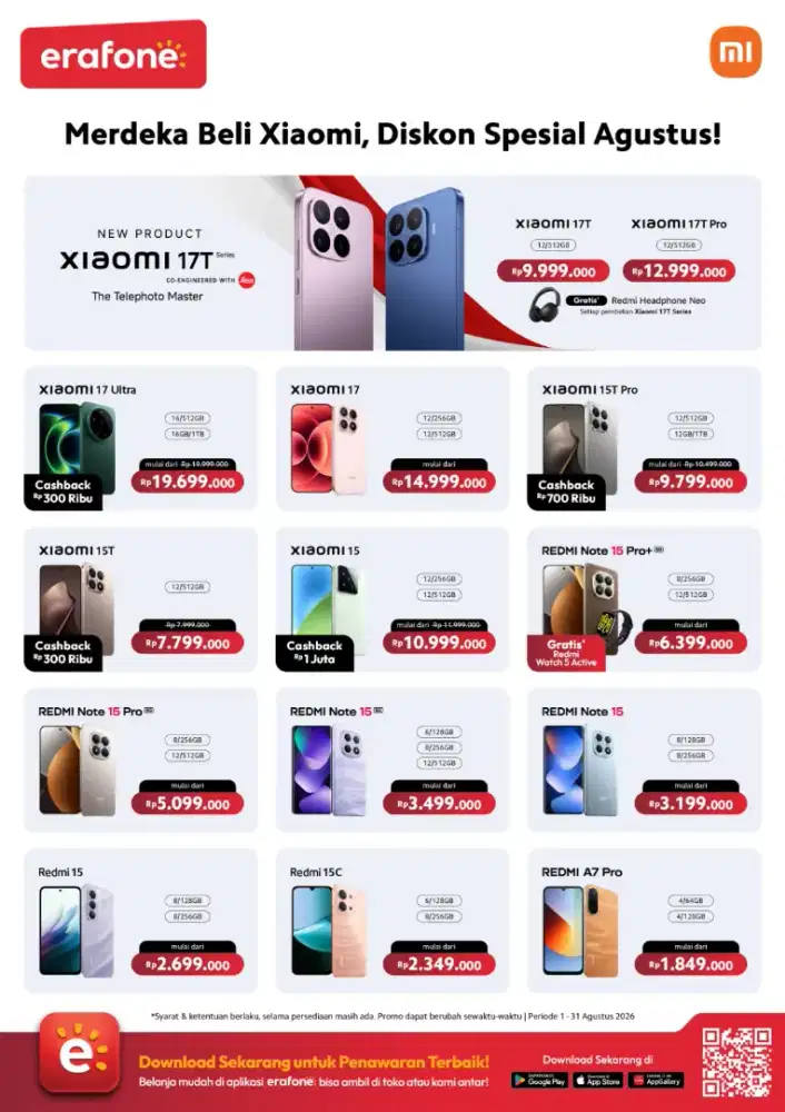 Xiaomi Redmi series promo cicilan dengan Home Credit