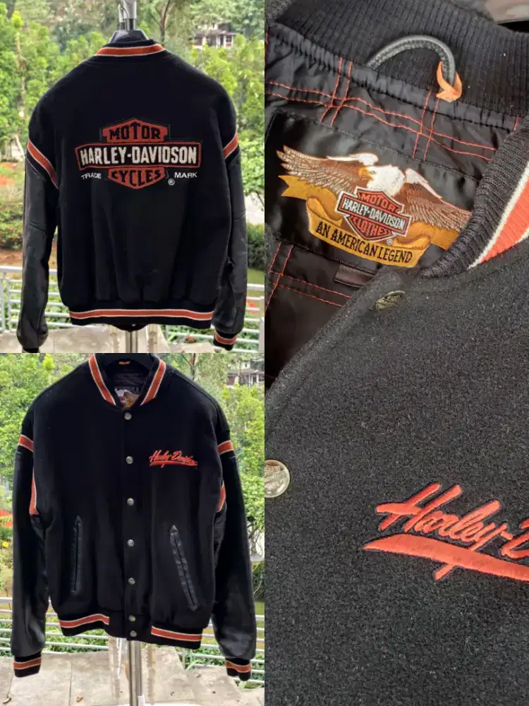 Jaket varsity vintage harley davidson original