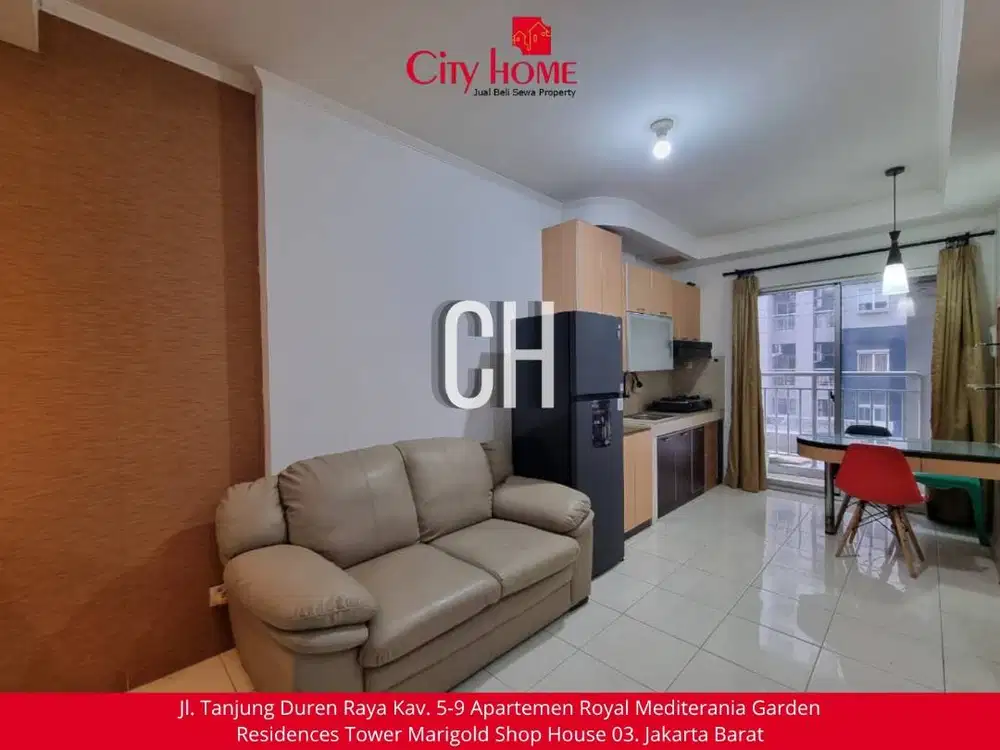 Sewa Apartemen 2 BR Furnished di Mediterania Garden Residences 2